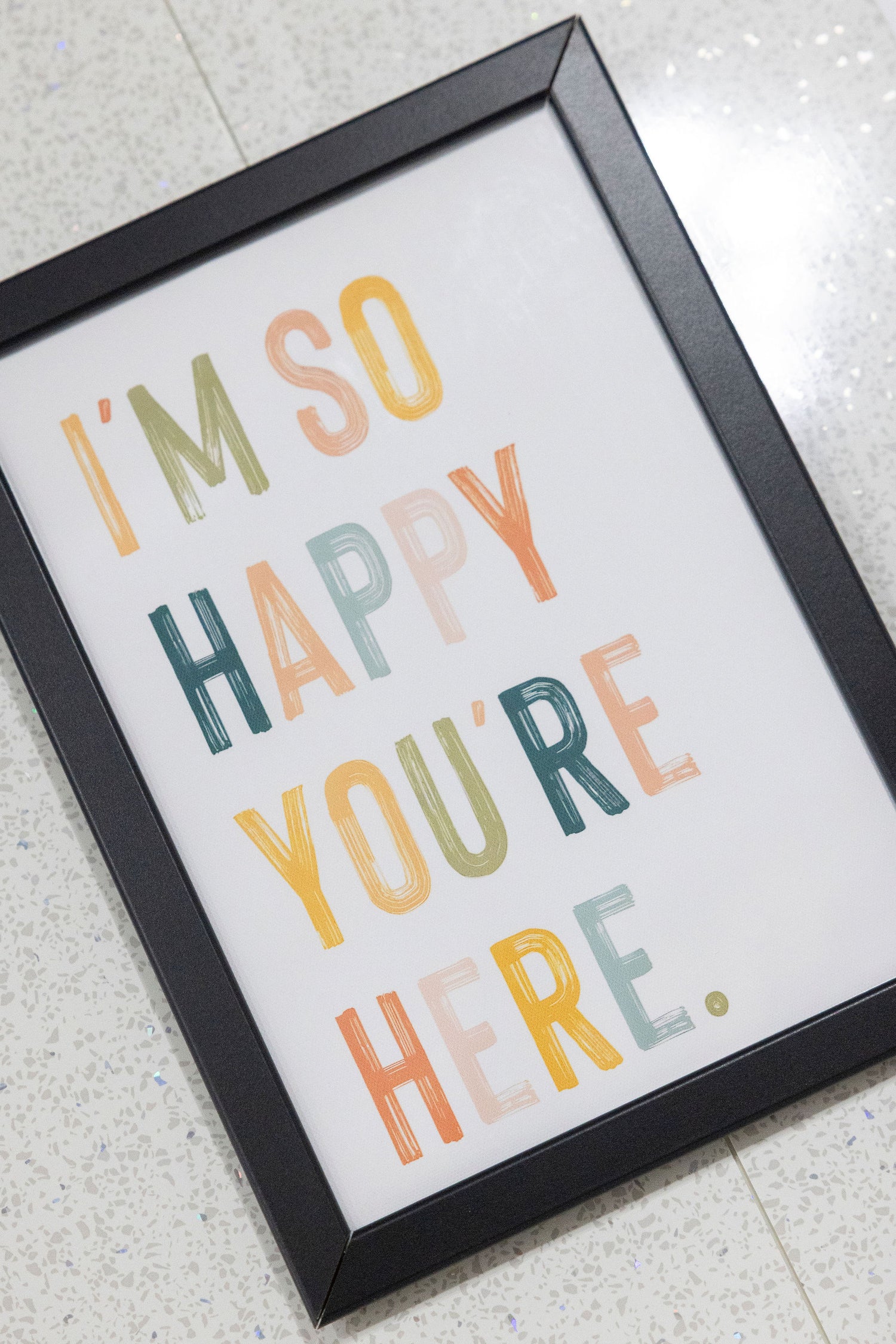 C.E Hair – award-winning hair salon near Chichester, West Sussex. So Happy You’re Here Print