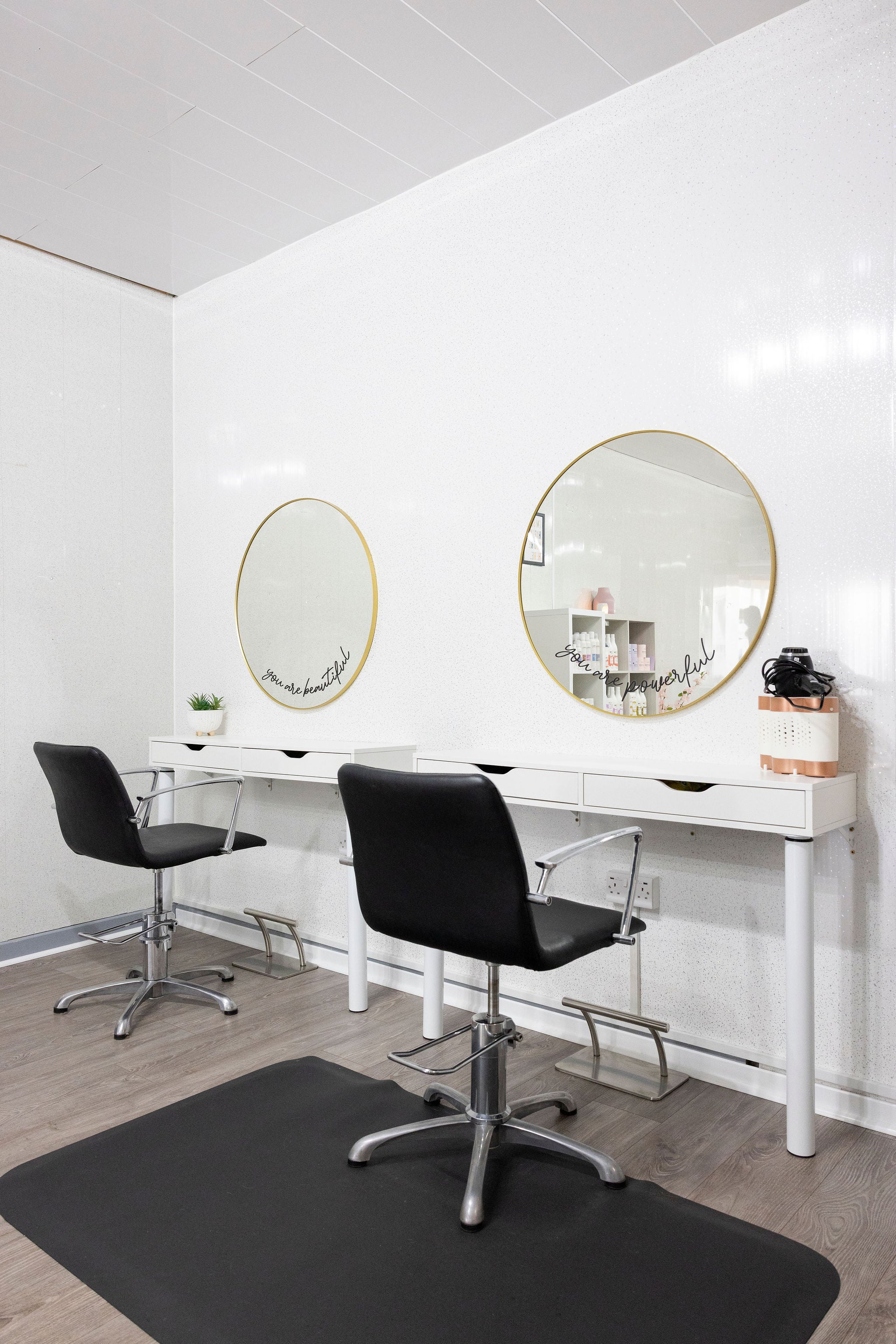 Interior of C.E Hair – boutique hair salon near Bracklesham Bay, West Sussex
