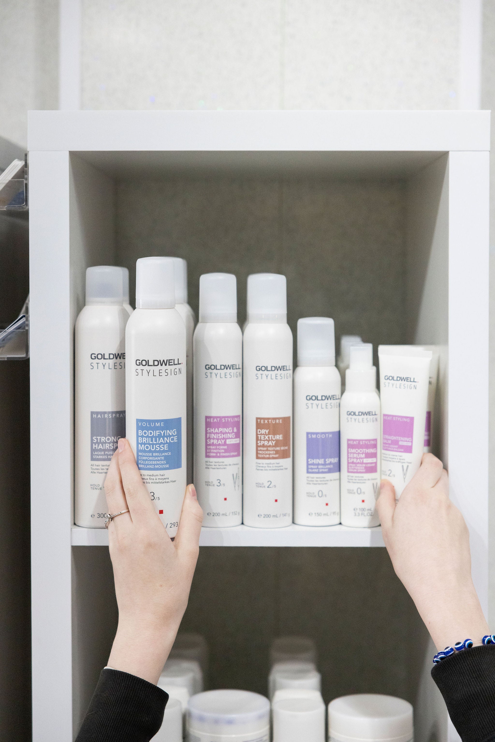 Goldwell styling products available at C.E Hair in Wittering Walk